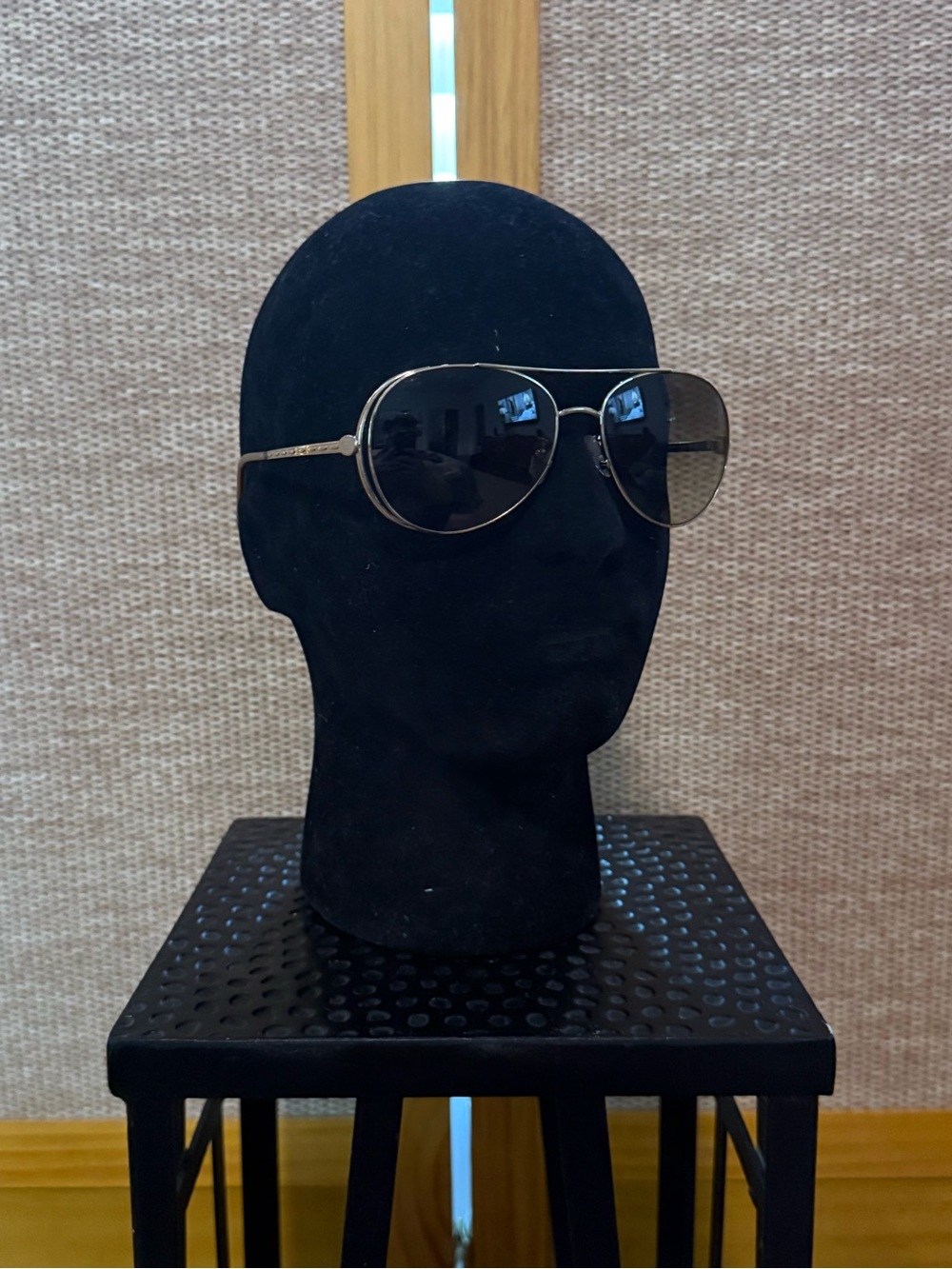 FENDI Aviator Sunglasses with Gold Frame and Smoke Lenses
